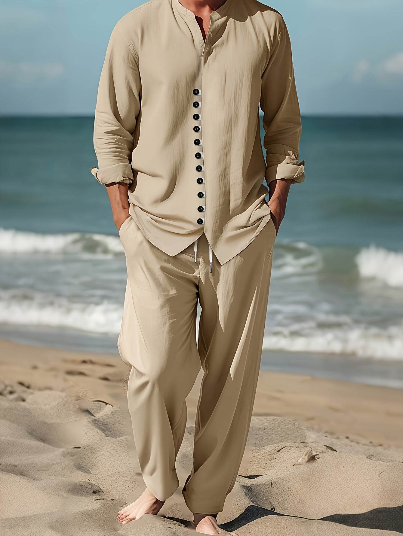 Men's Casual Print Suit - Stylish Mandarin Collar for All Seasons - Buy Center US