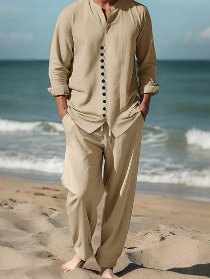 Men's Casual Print Suit - Stylish Mandarin Collar for All Seasons - Buy Center US
