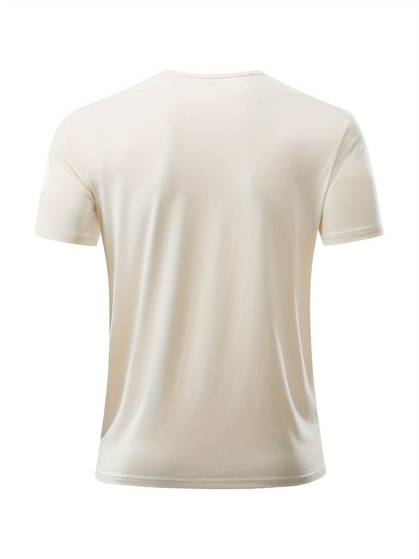 Wowell Men's Lightweight Short-Sleeve Henley Shirt - Breathable Polyester Blend - Buy Center US