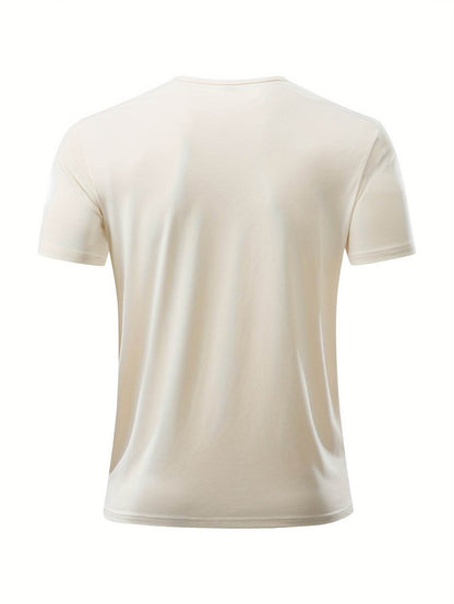 Wowell Men's Lightweight Short-Sleeve Henley Shirt - Breathable Polyester Blend - Buy Center US