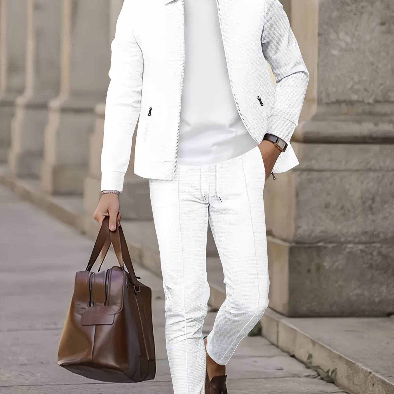 Men's Lightweight Waffle Long Sleeve & Pants Set - Breathable Outdoor Attire - Buy Center US