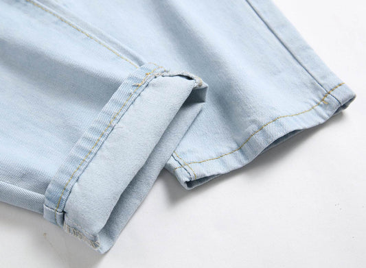 Men's Ripped Jeans - New Design Knee Holes Trousers for Street Style - Buy Center US