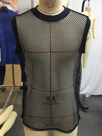 Men's See-through Mesh Casual Vest - Lightweight Summer Sleeveless Top - Buy Center US