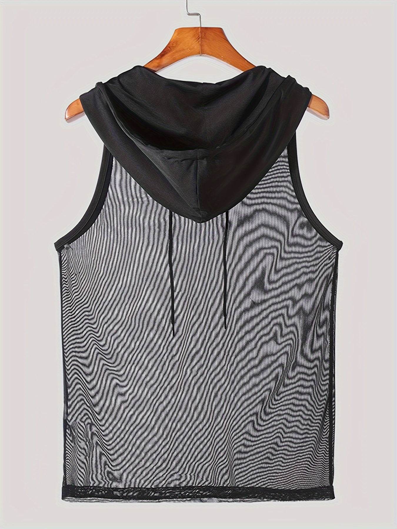 INCERUN Men's Hooded Tank Top - Quick Dry Moisture-Wicking Sleeveless Shirt - Buy Center US