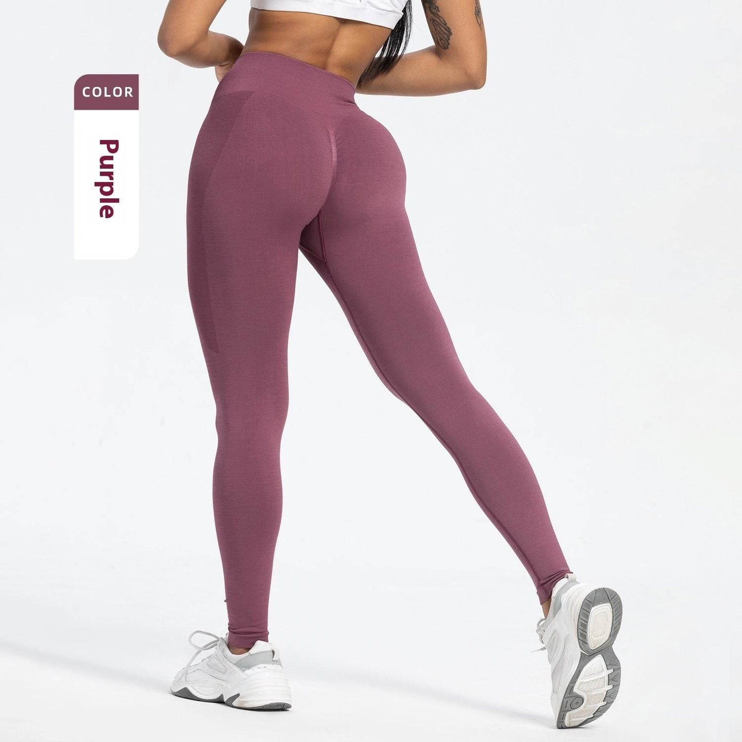 Women's High Waist Yoga Pants - Seamless Fitness Pants in Various Colors - Buy Center US