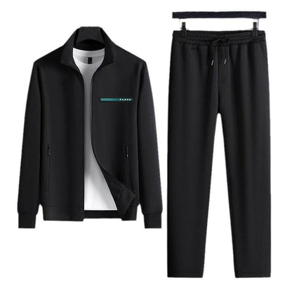 Buycenter High-End Two-Piece Casual Sports Suit for Men - Dark Gray, Black, Brown - Buy Center US