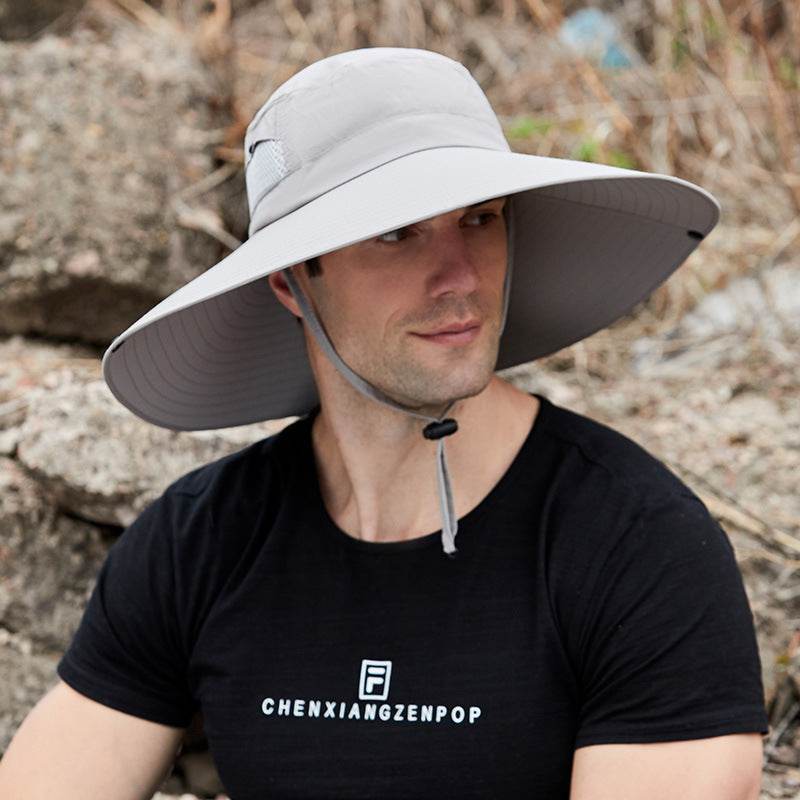 Men's Big Brim Bucket Hat - Waterproof Summer Shade with Neck Protection - Buy Center US