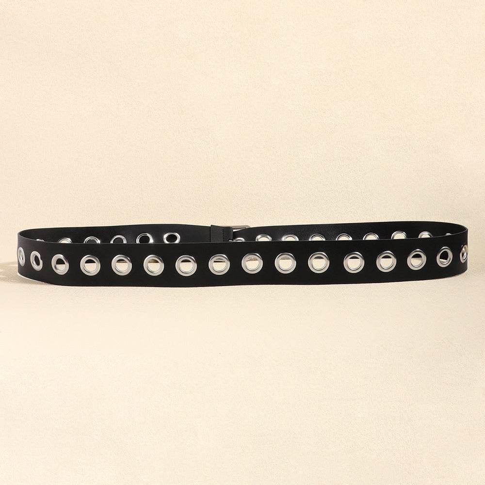 Stylish Punk Hollow Belt for Men & Women - Soft PU Hip Hop Accessory - Buy Center US