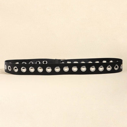 Stylish Punk Hollow Belt for Men & Women - Soft PU Hip Hop Accessory - Buy Center US
