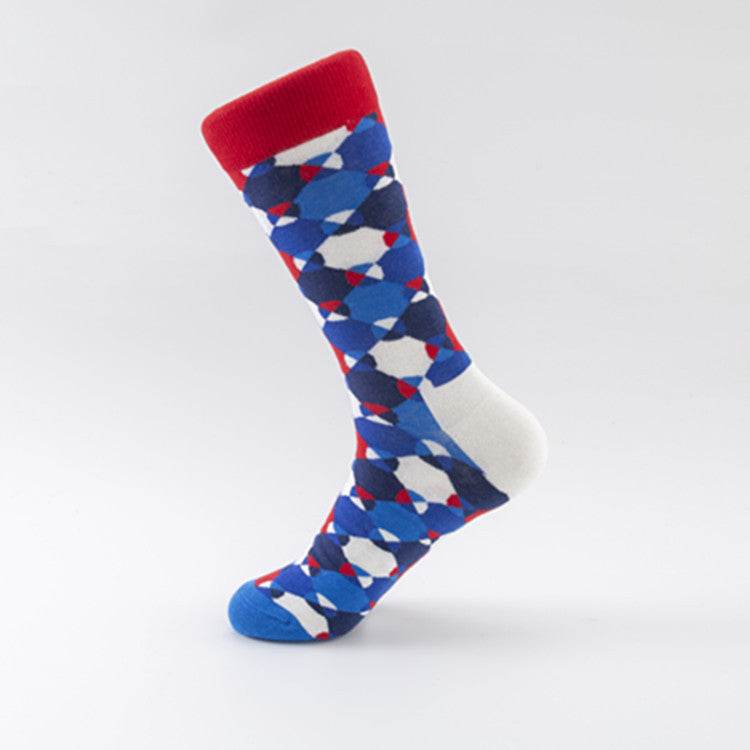Buycenter Trendy Colorful Socks - Hand-Stitched Cotton, European Size 40-46 - Buy Center US