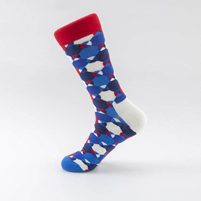 Buycenter Trendy Colorful Socks - Hand-Stitched Cotton, European Size 40-46 - Buy Center US