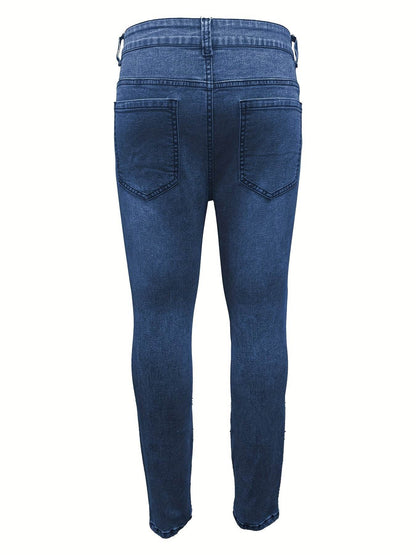 Men's Slim Fit Stretchy Denim Jeans - Casual Side Stripes Design - Buy Center US