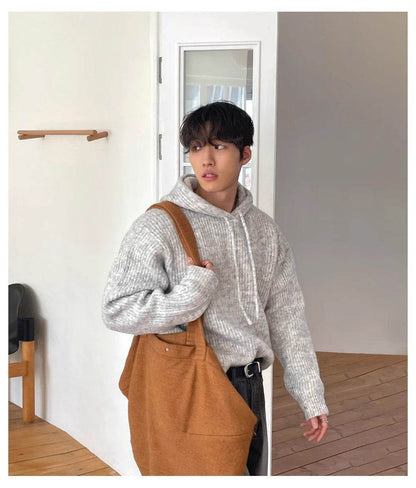 Buycenter Slouchy Thick Fluffy Sweater Jacket - Korean Style, Army Green - Buy Center US
