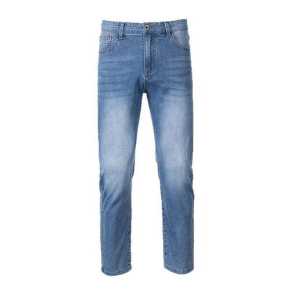 Buycenter Light Blue Jeans for Men - Mid Waist, Straight-Leg Style - Buy Center US