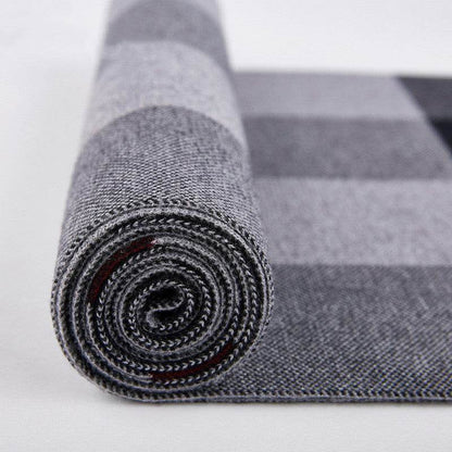 Buycenter Men's Wool Knitted Scarf - Plaid Design, Warm & Stylish - Buy Center US