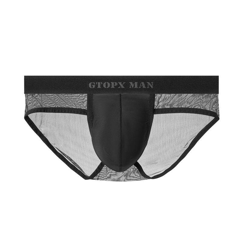 Buycenter Men's Ice Silk Low Waist Briefs - Breathable & Translucent Mesh - Buy Center US