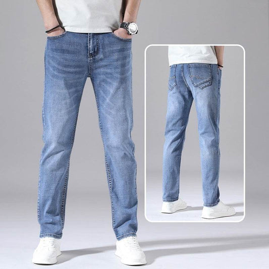 Retro Thin Jeans for Men - Loose Casual Trousers in Various Colors - Buy Center US