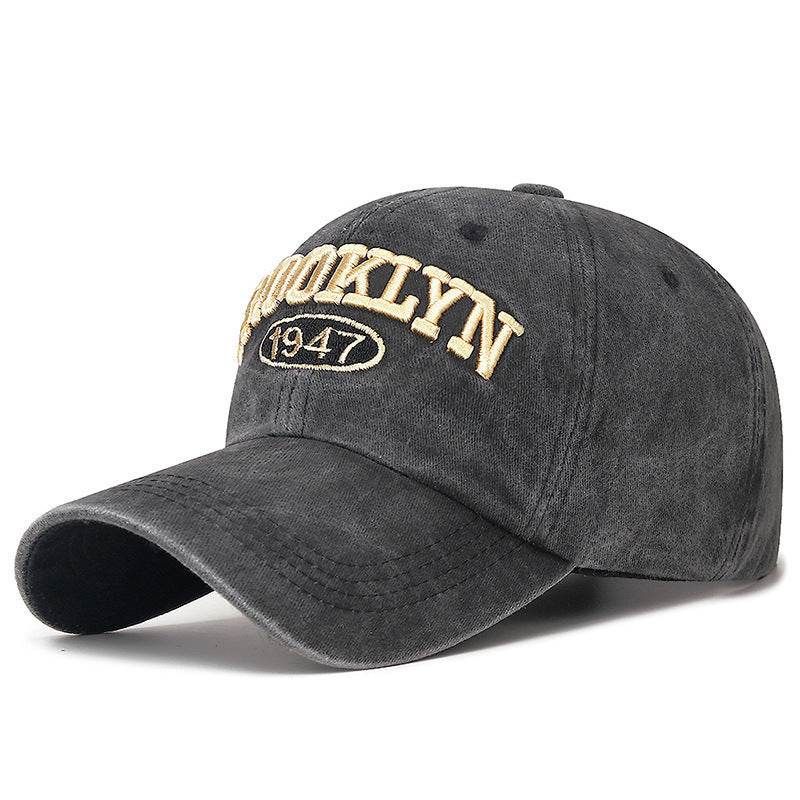Retro Washed Cotton Cap - Men's Sun Protection & Breathable Style - Buy Center US