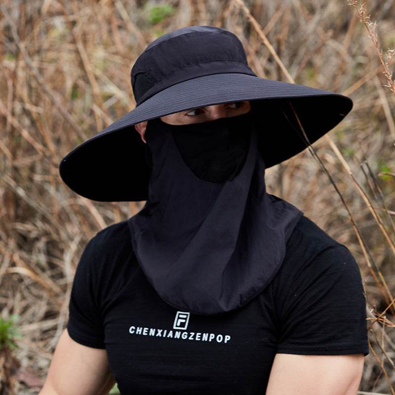 Men's Big Brim Bucket Hat - Waterproof Summer Shade with Neck Protection - Buy Center US
