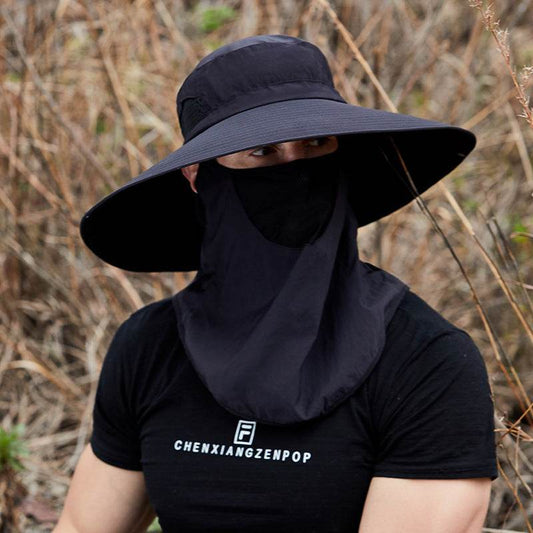 Men's Big Brim Bucket Hat - Waterproof Summer Shade with Neck Protection - Buy Center US