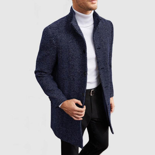 Buycenter Men's Woolen Coat - Stylish European & American Patterns - Buy Center US