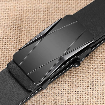 Buycenter Men's Genuine Leather Automatic Buckle Belt - Stylish & Durable - Buy Center US
