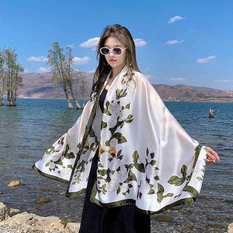 Retro Ethnic Style Beach Towel - Floral Design for Seaside Vacations - Buy Center US