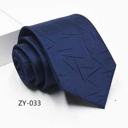 Buycenter Men's 1200D Striped Tie - Elegant Jacquard Style, Various Colors - Buy Center US