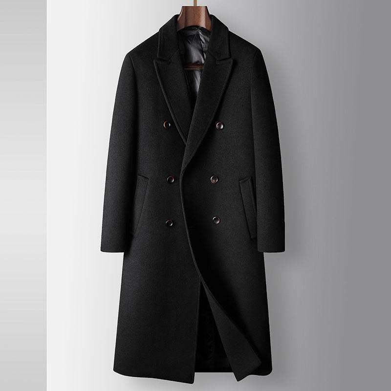 Buycenter Warm Woolen Coat - White Duck Down Liner in Camel, Gray, Black - Buy Center US