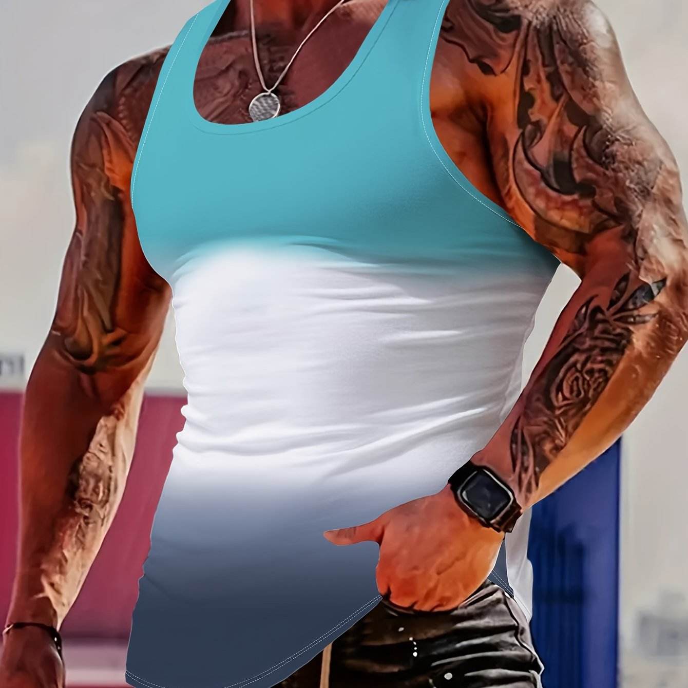 Trendy Men's Casual Tie-Dye Tank Top - Comfortable Summer Fashion - Buy Center US
