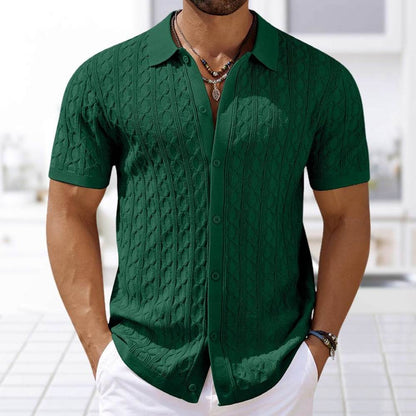 Men's Short-Sleeved Summer Shirt - European & American Style, Multiple Colors - Buy Center US