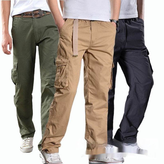 Men's Casual Pants - Comfortable Mid-Waist Trousers for Every Season - Buy Center US