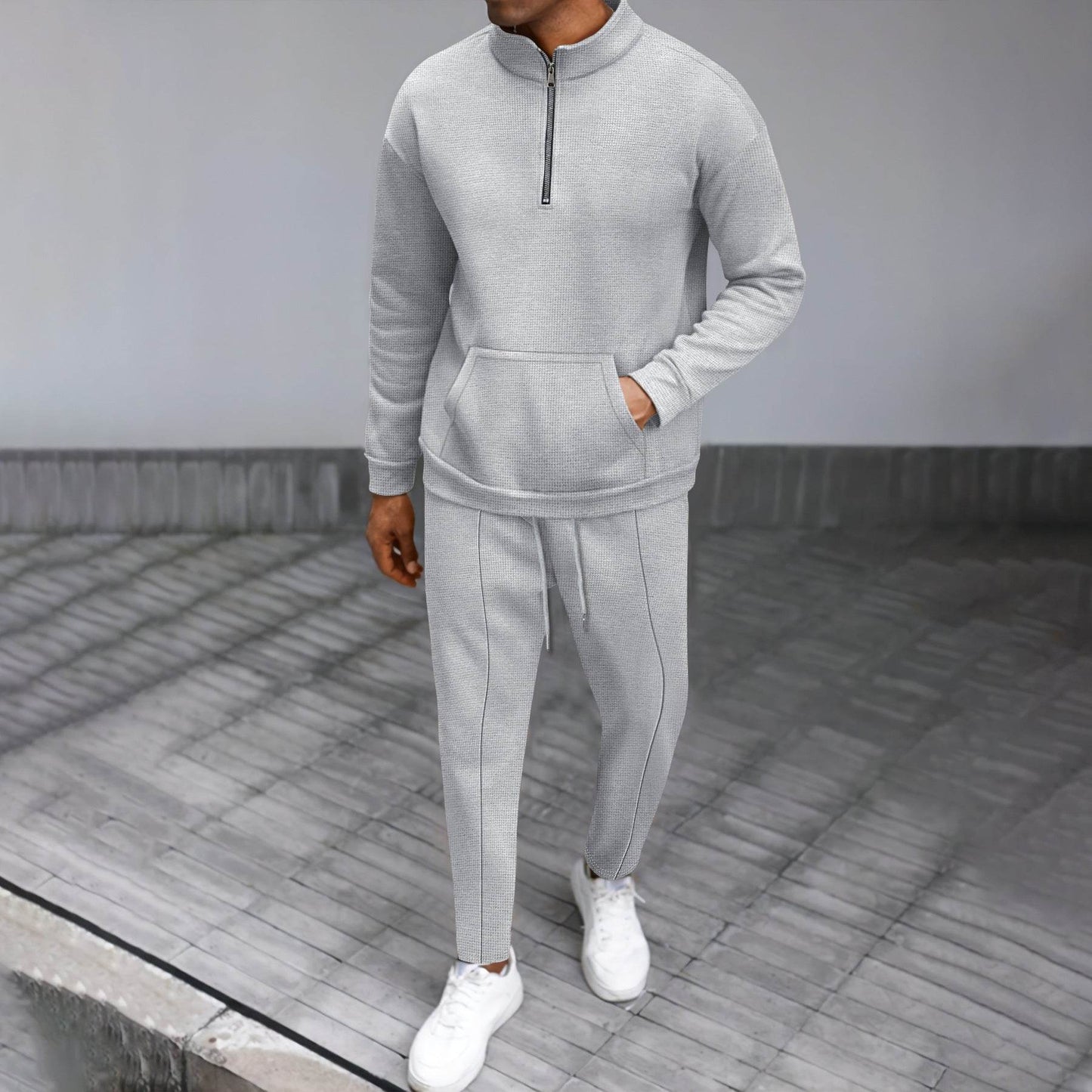 Buycenter Turtleneck Half Zip Sweater & Trouser Casual Suit - Cozy Style - Buy Center US