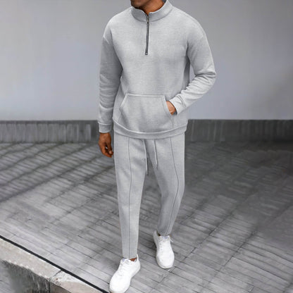 Buycenter Turtleneck Half Zip Sweater & Trouser Casual Suit - Cozy Style - Buy Center US