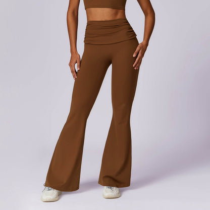 Quick-Dry Yoga Pants for Women - Casual Wide Leg & Nude Feel Comfort - Buy Center US