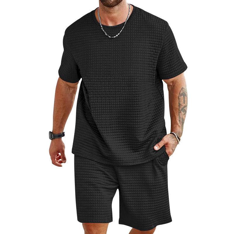 Buycenter Casual Sports Suit - Solid Color T-Shirt & Shorts Set - Buy Center US