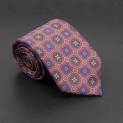 Buycenter Super Soft Silk Ties - 75mm Bohemian Necktie for Men - Buy Center US