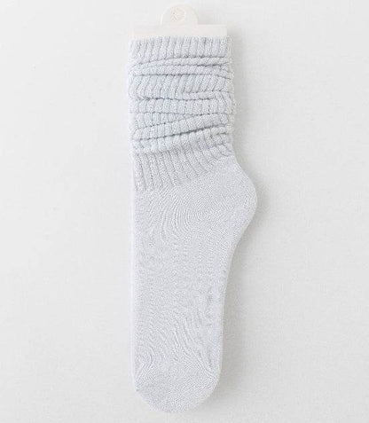 Stylish Pile Style Maillard Socks for Women - High Cylinder, Solid Colors - Buy Center US
