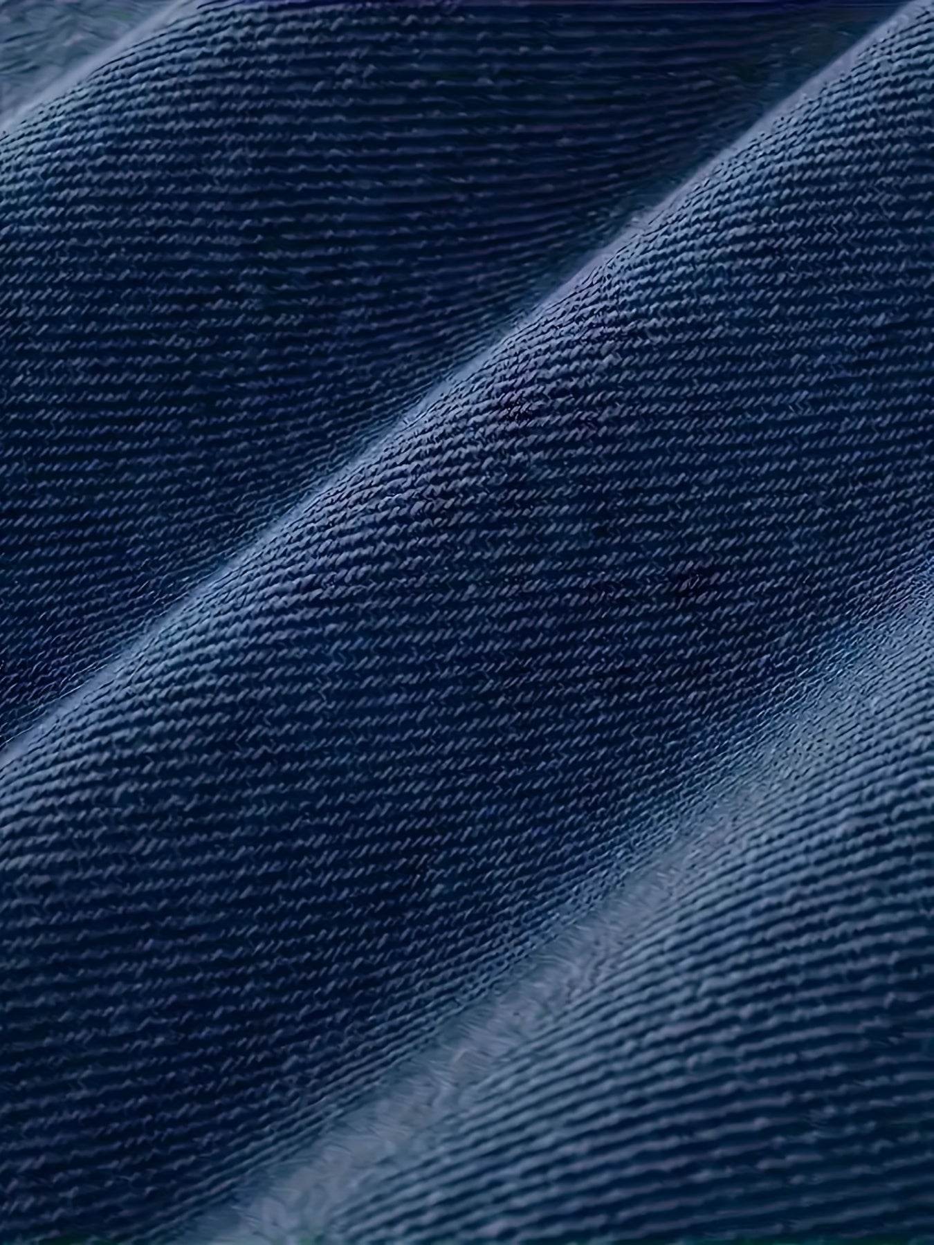 Stylish Men's Washed Blue Jeans - Stretchy Denim for Casual Wear - Buy Center US