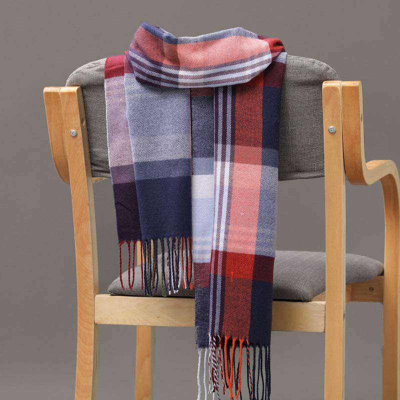 Buycenter British Plaid Cashmere Tassel Scarf for Couples & Kids - Buy Center US