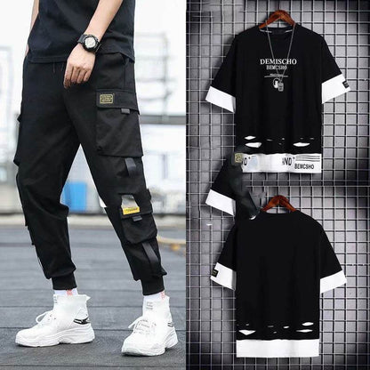 Buycenter Loose Hip-Hop Overalls for Men - Summer Fashion with Hood - Buy Center US