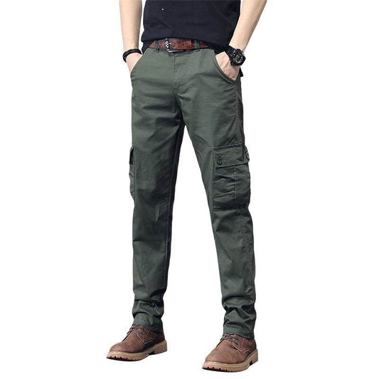 Buycenter Tough Guy Overalls - Men's Cotton Casual Pants in Khaki & Gray - Buy Center US