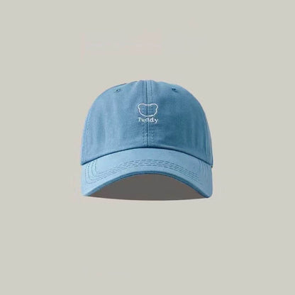 Casual Bear Embroidery Sun Hat - Breathable Adjustable Cotton Cap - Buy Center US