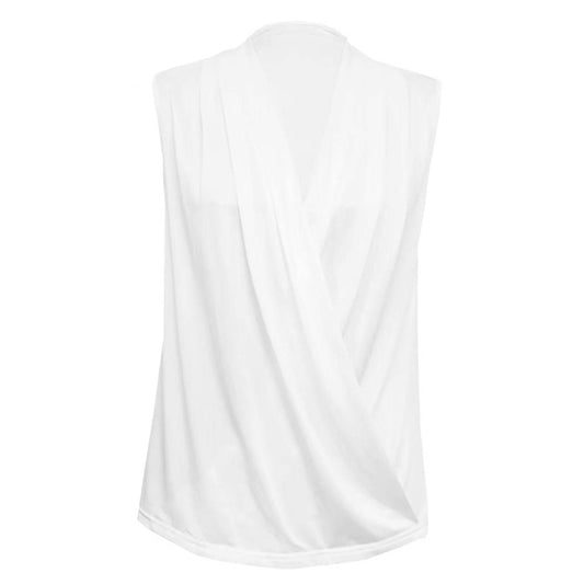 Women's Solid Color V-neck Off Shoulder Camisole - Lightweight & Casual - Buy Center US