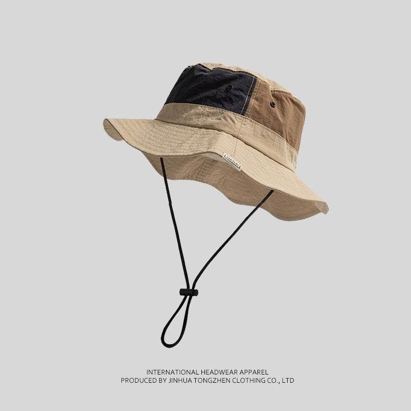 Colorblock Bucket Hat for Hiking & Camping - Unisex Sun Protection - Buy Center US