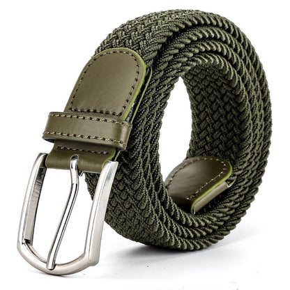 Buycenter Men's Casual Stretch Woven Leather Belt - Bohemian Style, Various Colors - Buy Center US