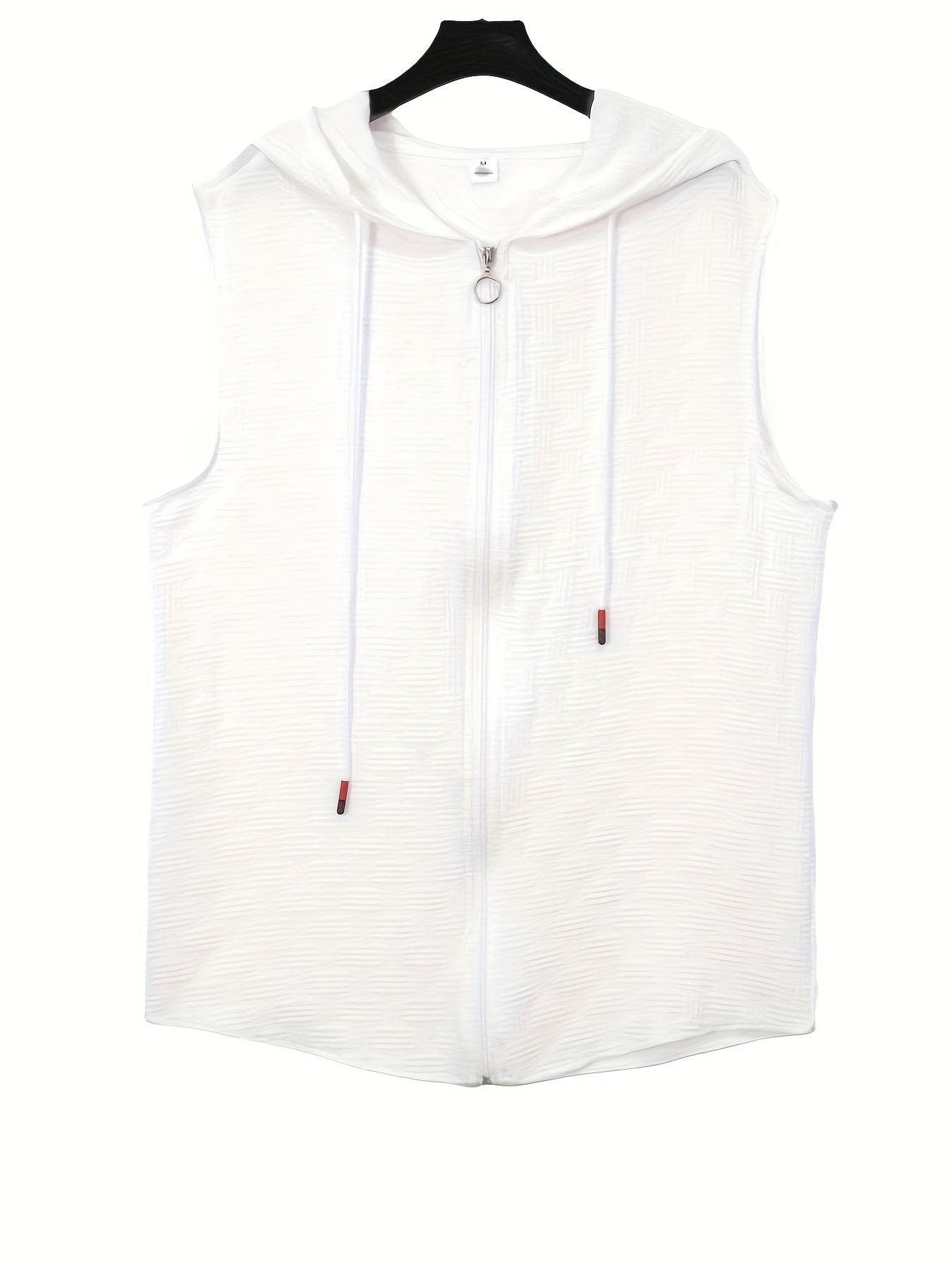 Men's Casual Sleeveless Hooded Sweater Set - Summer Beach Sports Outfit - Buy Center US