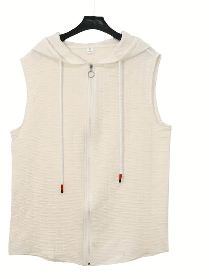 Men's Casual Sleeveless Hooded Sweater Set - Summer Beach Sports Outfit - Buy Center US