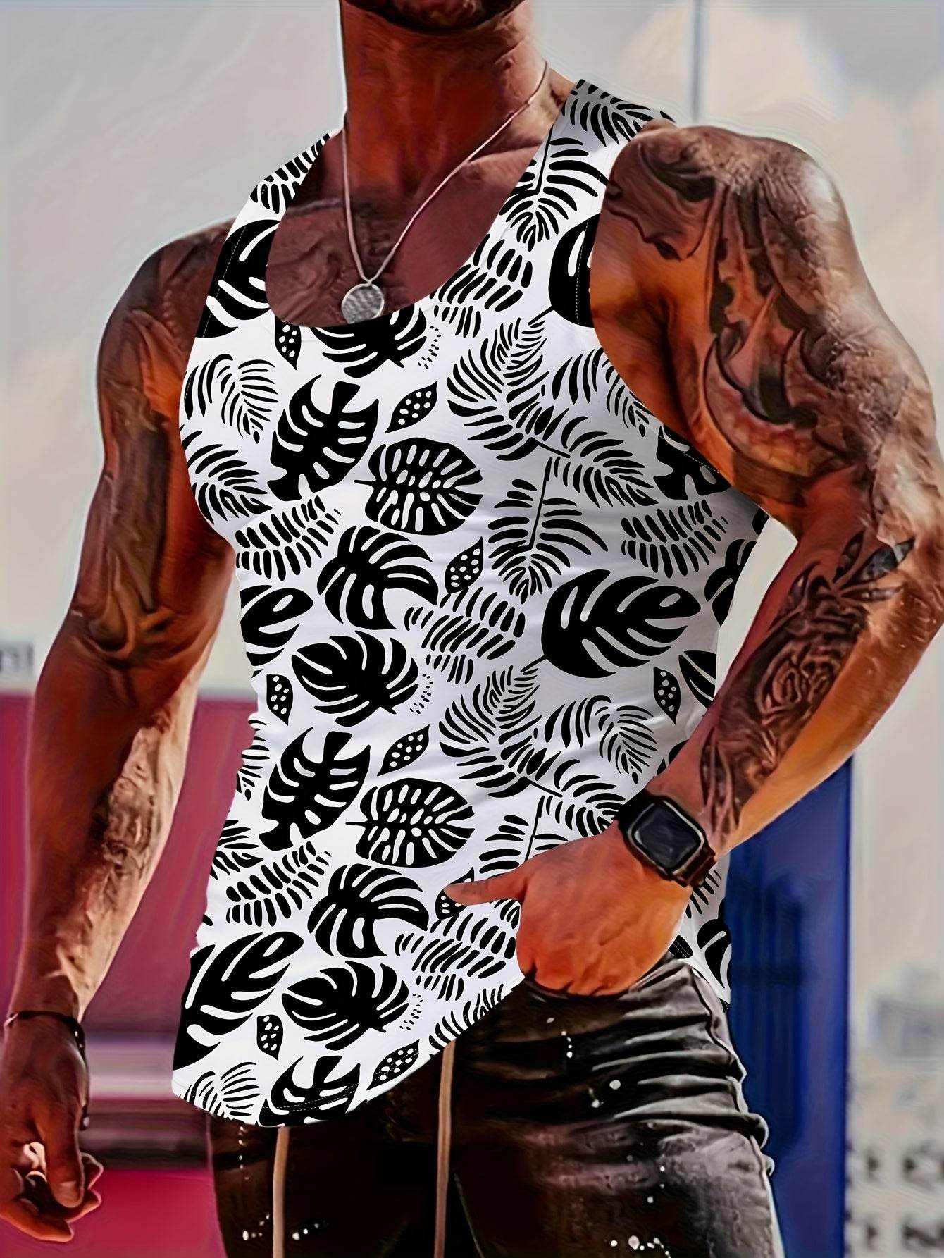 Trendy Men's Casual Tie-Dye Tank Top - Comfortable Summer Fashion - Buy Center US