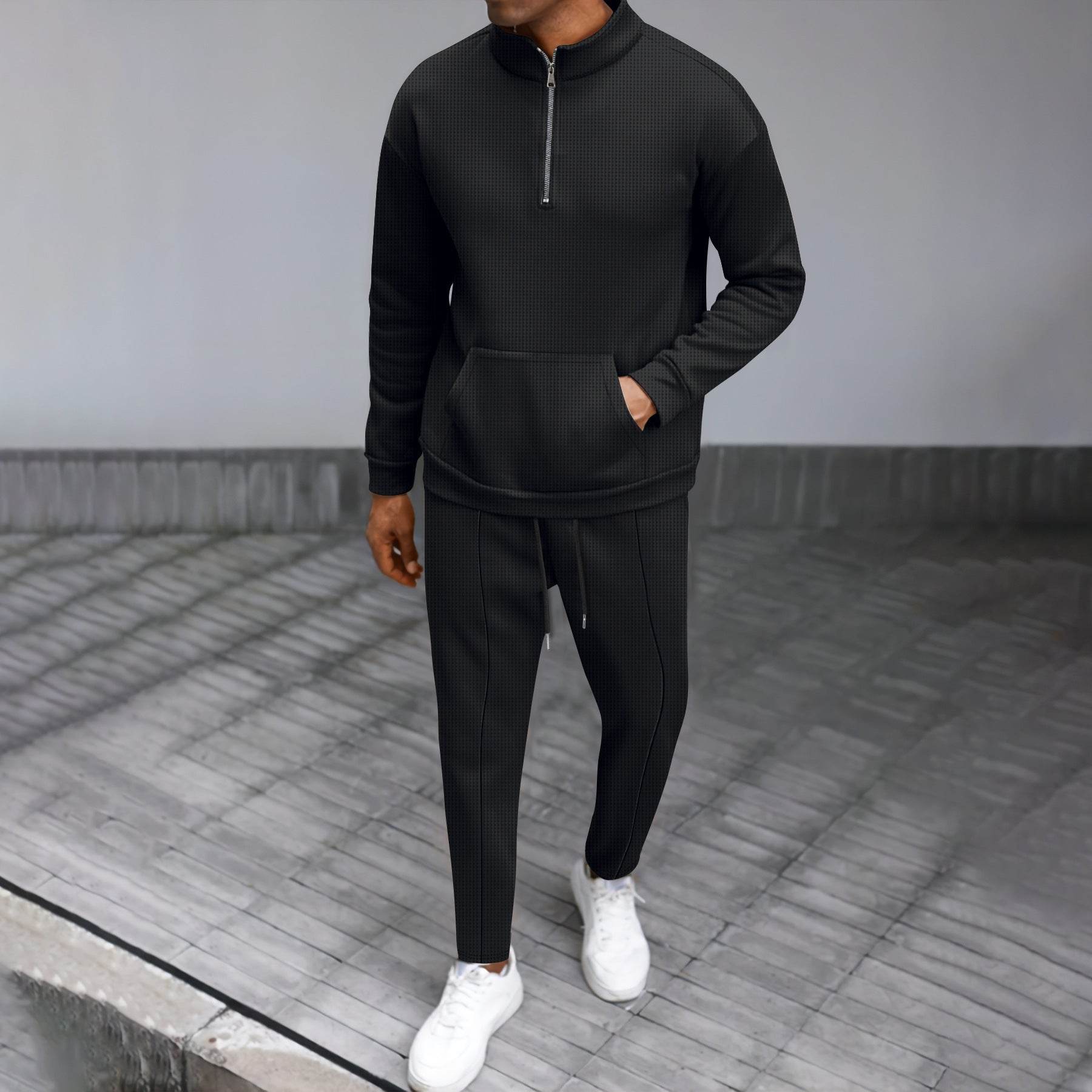 Buycenter Turtleneck Half Zip Sweater & Trouser Casual Suit - Cozy Style - Buy Center US